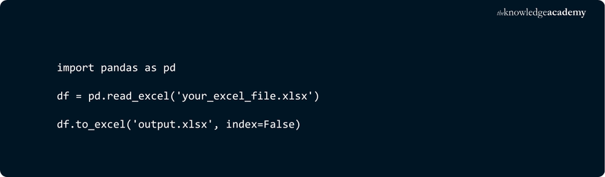 Use pandas for Excel File Manipulation