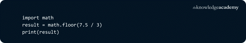 Using math.floor() Input Using math.floor() Input