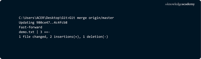 Using the Git Merge original command Using the Git Merge original command