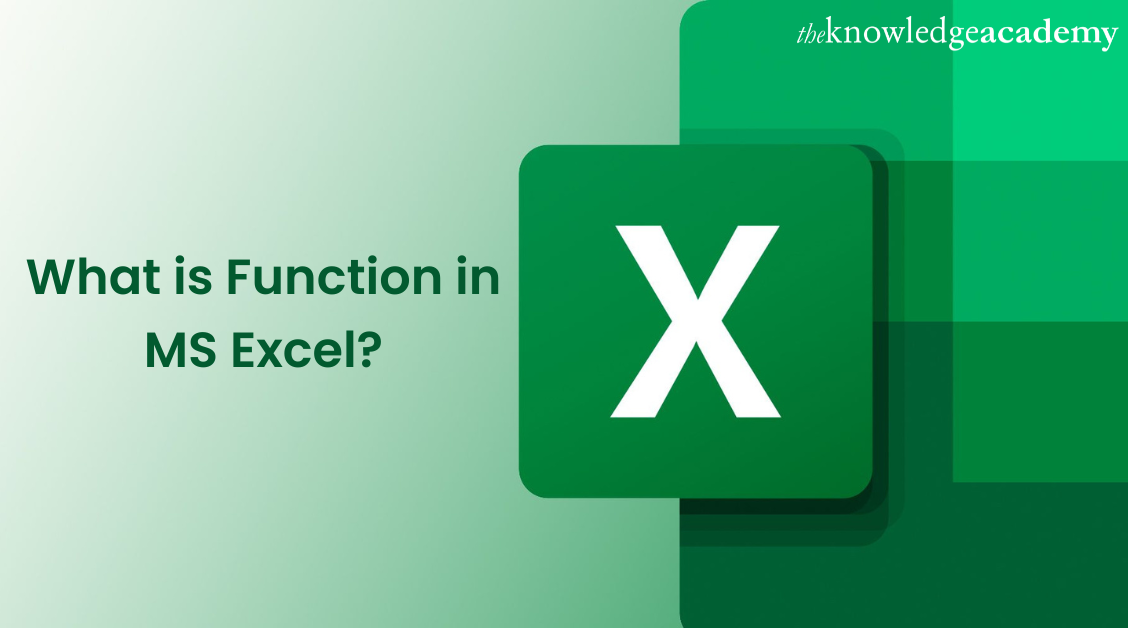 What is Function in MS Excel