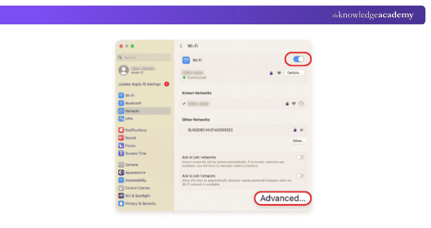 Wi-Fi's Information Icon
