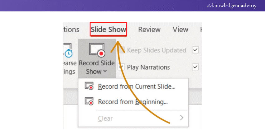 Windows’ Slideshow option Windows’ Slideshow option