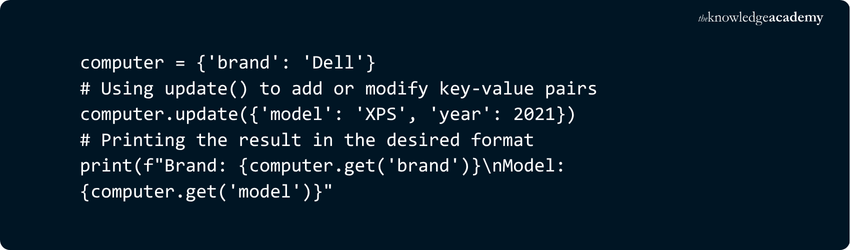 Python Dictionaries code example 19