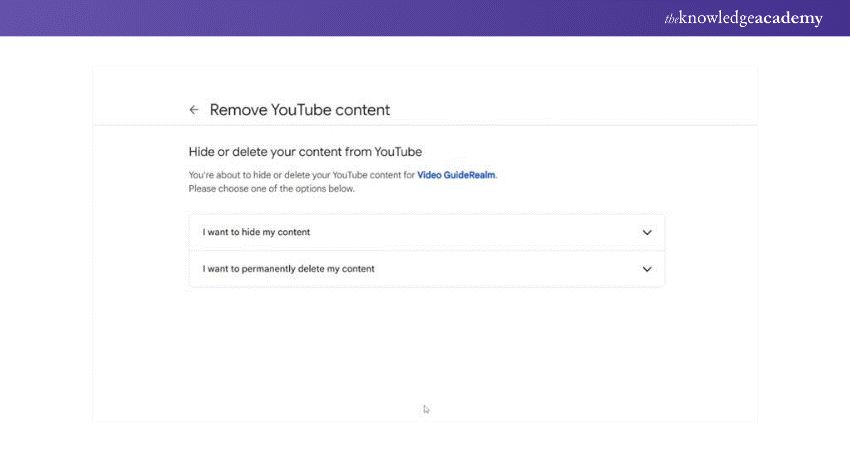understand deleting your Channel is permanent