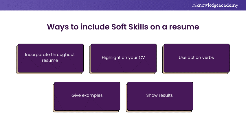 Ways to include Soft Skills in your CV Ways to include Soft Skills in your CV